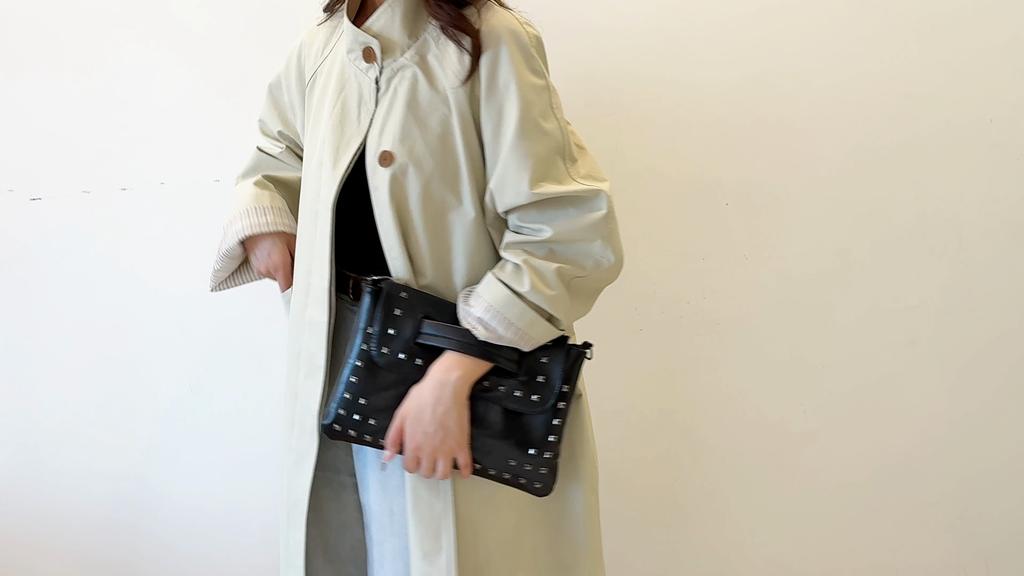 Rivet Envelope Bag Women's Shoulder Crossbody Bag Large Capacity Mobile Phone Coin Purse