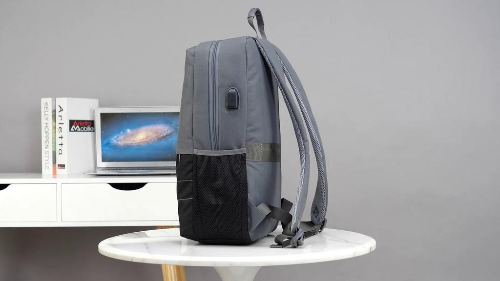 Men Women Backpack Casual Laptop Backpack 15.6 Inch Male Female School Bags for Teenage Boys Girls Black/Gray/Red 10009