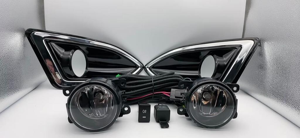 1 set Fog Lights Headlight For Ford Edge 2015 2016 2017 2018  Fog Lamp Cover Grill Bezel Front Bumper Fog Light