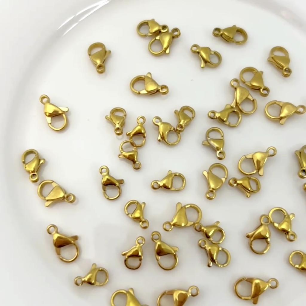 10 stk/pakke rustfrie stållåser Hummerklo DIY smykketilbehør