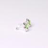 LeCalla S925 Sterling Silver Jewelry Love-Knot Stud Earring for Teens and Women (6 MM Peridot Round)