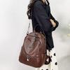 PU Backpack Women's Outdoor Travel Backpack Multi-function Shoulder Bag