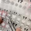 3D Reliefblumen Nagelsticker Kleines Muster Nagelkunst Aufkleber Laser Schmetterling Zubehör Klebeaufkleber DIY Dekorationsaufkleber