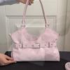 Solid Color Shoulder Bag with Buckle Strap Design Stylish Crossbody Bag for Daily Fashion Use
