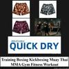 Dark Graphic Skull Ghost Demon Training Muay Thai Kickboxing Boxing MMA Print Shorts Unisex Gym Fitness Workout Quick Dry Elastic Waist