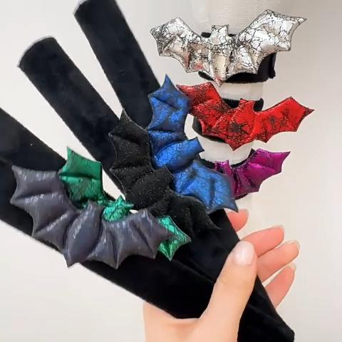 Bat Shape Window Drapes Holders Halloween Curtain Tieback, Glossy Holder, Gothic No Drill Drapery Holdbacks Holdback for Home Theme Party Haunted