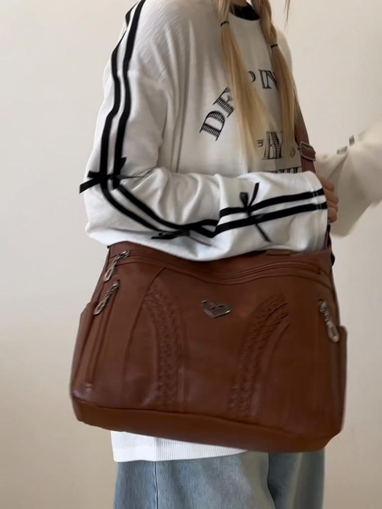 Women's Handbag Soft Leather Shoulder Bag Large Capacity Tote Bag