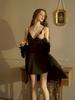 Women’s Spring Summer Nightdress Sexy Lace Deep V Nightgown Backless Cami Sleep Dress