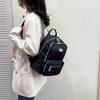 Women's Backpack Large Capacity Solid Color Backpack Multi-Layer Student Bag
