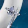 BELLA BOX Luxury Pear Shape Zircon Rings For Women Wedding Engagement Jewelry Fashionable Party Finger Accessories Romantic Gift