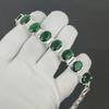 Grüner Turmalin Armband 925 Sterlingsilber Armband Verstellbare Kettenarmband Handgefertigt Boho Armband Turmalin Edelstein Schmuck Frau Geschenke