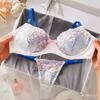 Damenwäsche Süßes Floral Besticktes Wäscheset Bügel Push-Up BH Slips Sets Elegante Netzunterwäsche Weich Intim