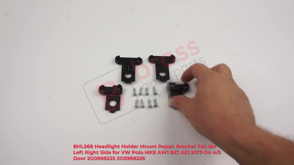 BHL568 Headlight Holder Mount Repair Bracket Set Left Right for VW Polo MK6 AW1 BZ1 AE1 2017-On 4/5 Door 2G0998225 2G0998226