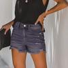 Four Color Ripped High Waist Women's Denim Shorts
