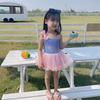 2025 Summer Children Swimsuit 2-8Years Girls Swimsuit Infant Baby Cute Cartoon Sleeveless Bikini Briefs One-piece Swimsuit