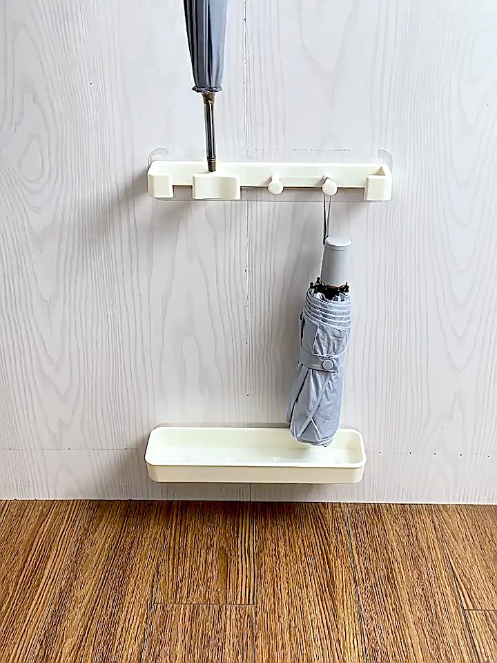 Suport de perete simplu, agățat, fără urme, autoadeziv, neperforant, suport magnetic pentru umbrelă, pentru intrare, baie