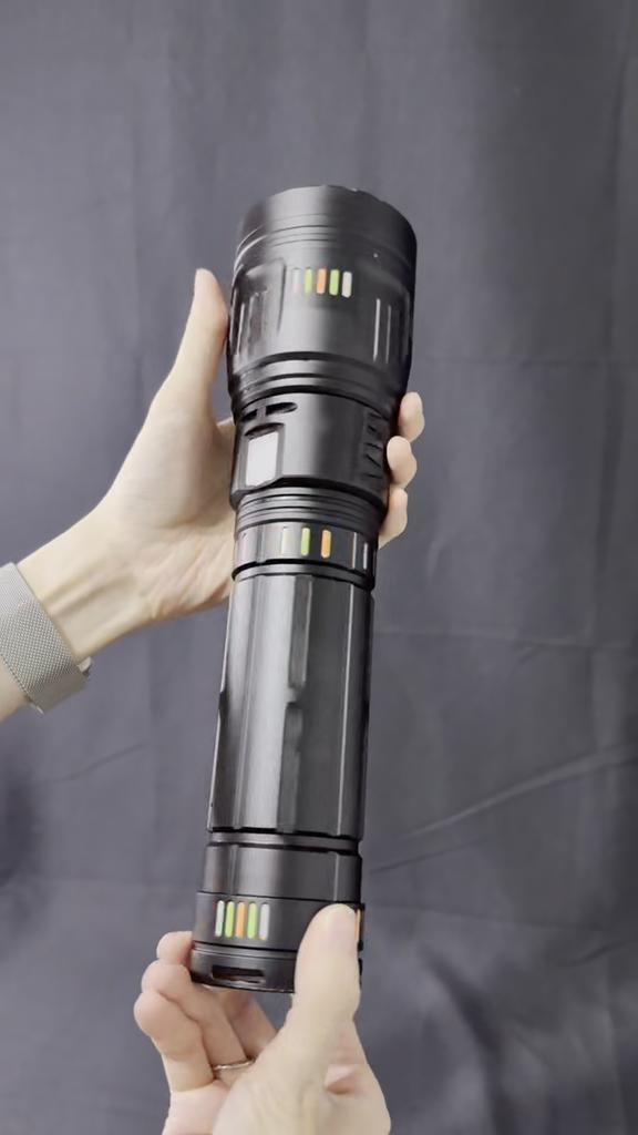 New Powerful G600/601 LED Flashlight Zoomable Spotlight with Power Display Type-c Charging Outdoor Emergency Camping Lantern