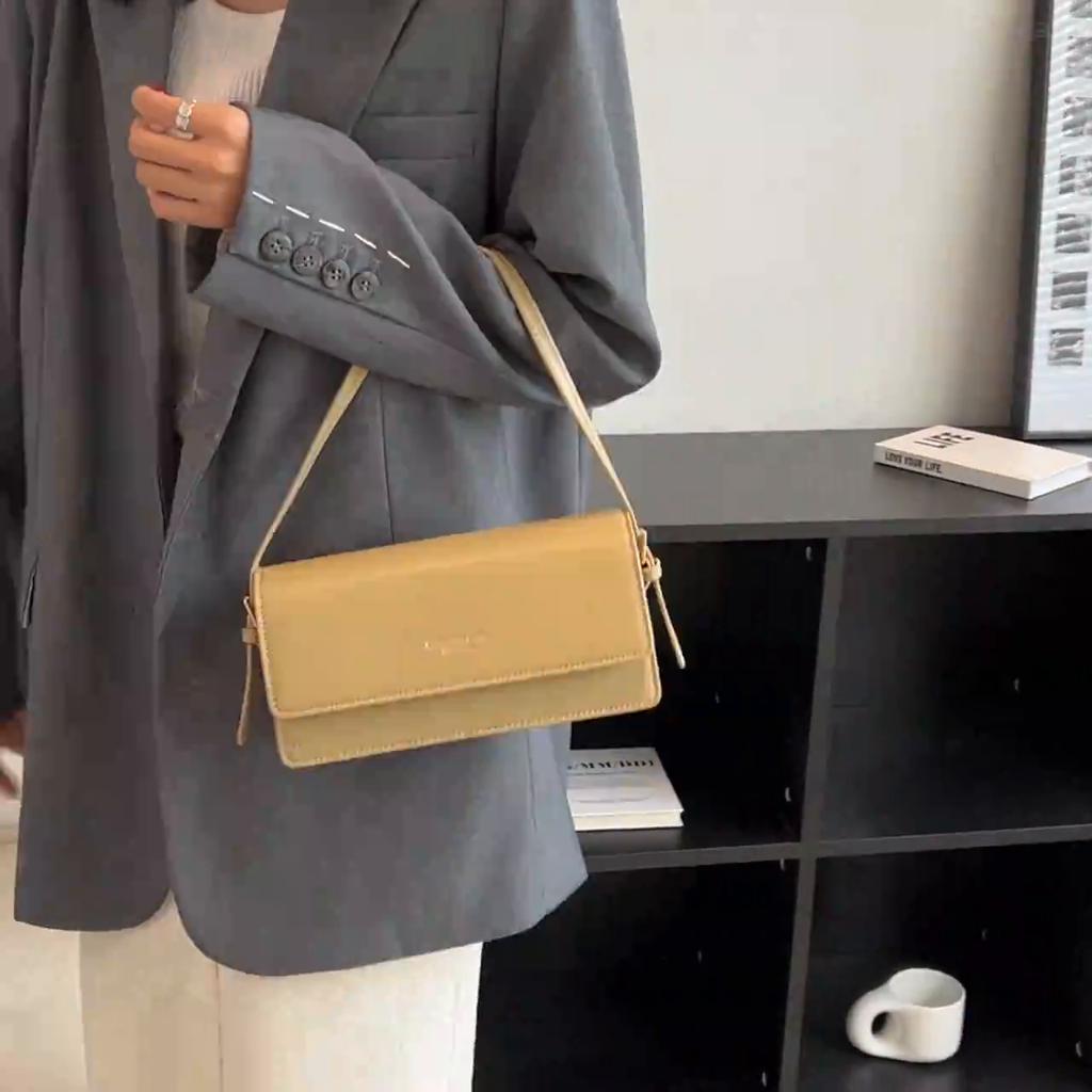 2024 Winter New Y2K Retro Design Small PU Leather Flap Bag Women Fashion Handbags Shoulder Bag Y2K Crossbody Bag