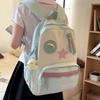 Color Block Student Schoolbag Large Capacity Backpack Women's Travel Backpack