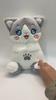 New Adjustable Fox Cat Doll Will Breathe, Luminous Music Soothes and Sleeps, Plush Doll Gives Girlfriend Gift