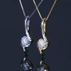 6.5mm Luxury High End Moissanite Necklace 925 Sterling Silver Clavicle Chain D VVS1 Exquisite Fashion Jewelry For Women