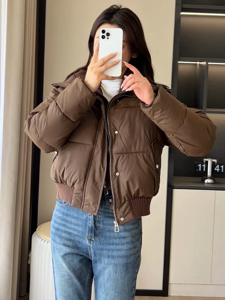 Fashion Winter Woman Parkas Loose Thick Warm Short Jacket Women's Coats
