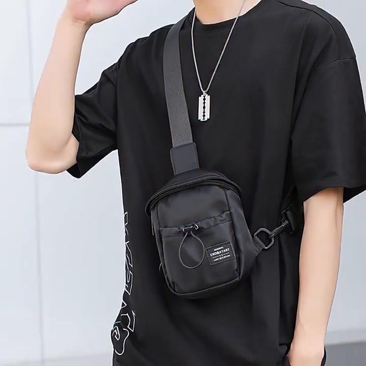 Mini Waist Bag, Men's Shoulder Crossbody Bag, Chest Bag, Mobile Phone, Small and Lightweight Waist Bag