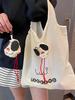 Cartoon Animal Drawstring Shopping Bag, Thick Polyester Foldable Reusable Storage Gift Bag, Customizable Tote Bag
