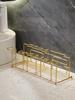 Bathroom Organizer Wall Mounted Iron Storage Rack Shelf Toothbrush Holder Bathroom Accessories Electric Toothbrush Holder Gold