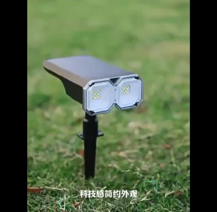 8W Upgraded Solar Landscape Light IP67 Waterproof Dusk-to-Dawn RGB White Warm White Solar Spotlights Wall Lights for Driveway 10LED