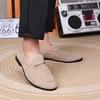 Retro Leather Shoes Business Genuine Leather Suede Loafers Frosted Breathable