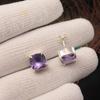 Iolite Gemstone 925 Sterling Silver Handcrafted Women Jewelry Tiny Minimalist Stud Earring 1" EE-181-11