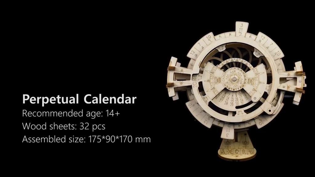 ROBOTIME ROKR Perpetual Calendar 3D Wooden Puzzle LK201