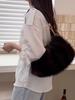 Premium Plush Tote Bag for Women - New Autumn Collection Chain Shoulder Bag Large Capacity Furry Tote
