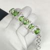 Beautiful Peridot Gemstone Handmade 925 Sterling Silver Bracelet, Peridot Bracelet For Wife , Unisex Bracelet, Birthday Gift For Love