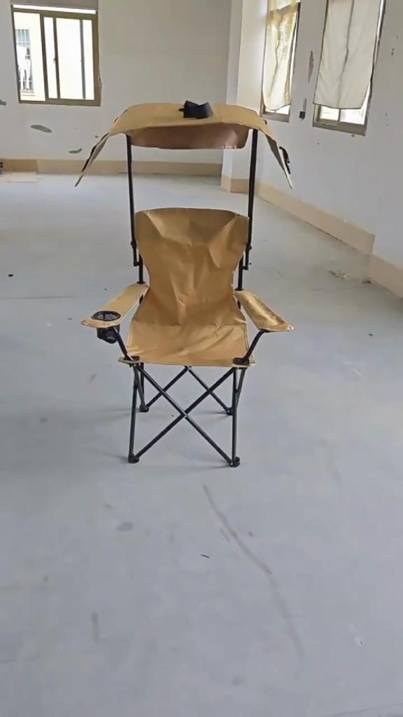 Outdoor folding sunshade chair leisure backrest with armrests fishing camping picnic director chair portable fishing chair