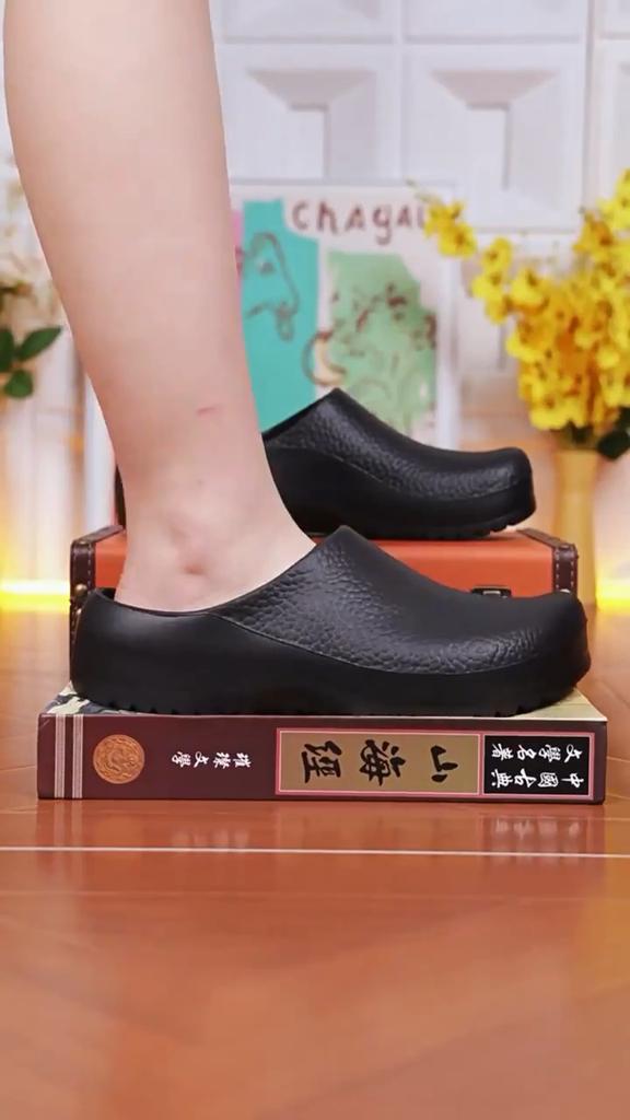 Pánské Eva Dřeváky Pánské Kuchařské Boty Protiskluzové Kuchyňské Boty Pracovní Boty Olejivzdorné Vodotěsné a Odolné proti Opotřebení Gumové Boty