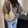 Einfarbige Umhängetasche Studenten Schultertasche mit großer Kapazität Damen Hobo-Tasche