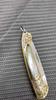 High Quality Sharp Brass Handmade Shell Exquisite Portable Express Unpacking Folding Knife Fruit Keychain Mini Knife
