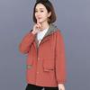 Spring Autumn New Hooded Long Sleeve Fashion Jacket Women High Street Drawstring Zipper Button Patchwork All-match Outwear