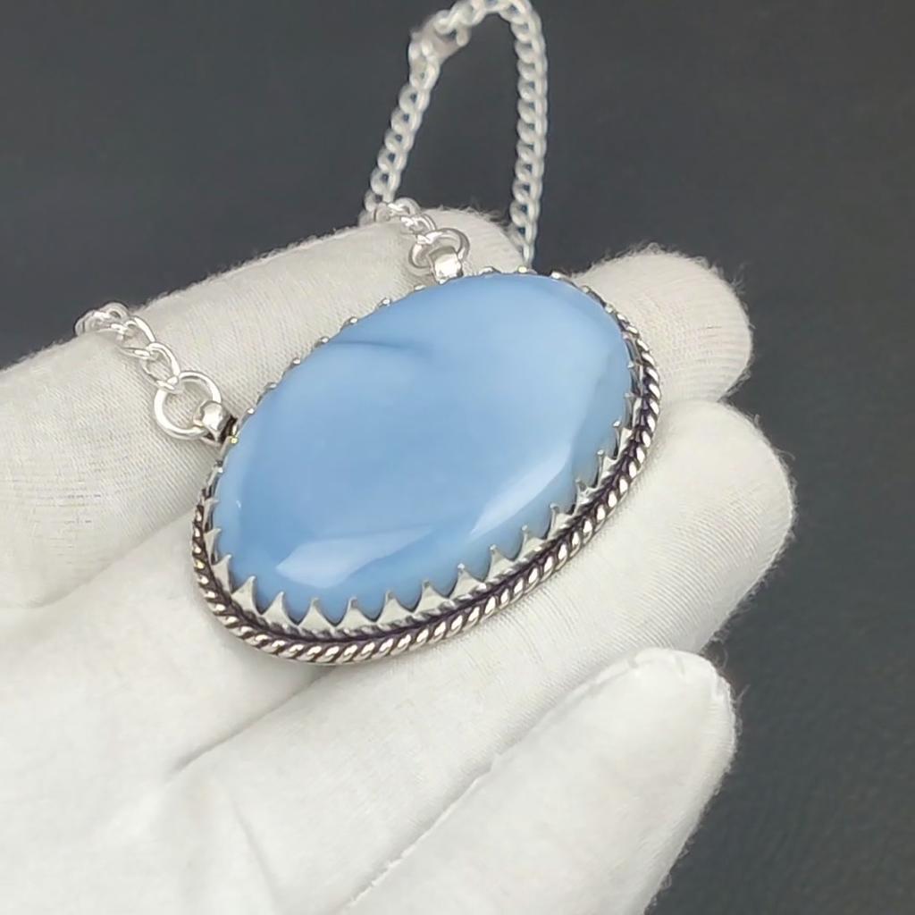 Owyhee Opal Gemstone Jewelry Necklace, Natural Owyhee Opal 925 Sterling Silver Charm Necklace For Wedding Gift, Necklace For Women Gifts