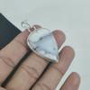Natural Dendrite Opal Gemstone Silver Pendant in 925 Sterling Silver - Handmade Pear Design, Everyday Wear Jewelry Birthday Gift