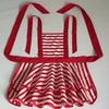 Vintage-Schürze für Damen, zum Kochen, Backen, Grillen, Streifen, Brust-bis-Knie-Abdeckung, verstellbarer Halsausschnitt, Streifen, gepunktete Schürze, Retro, Muttertag