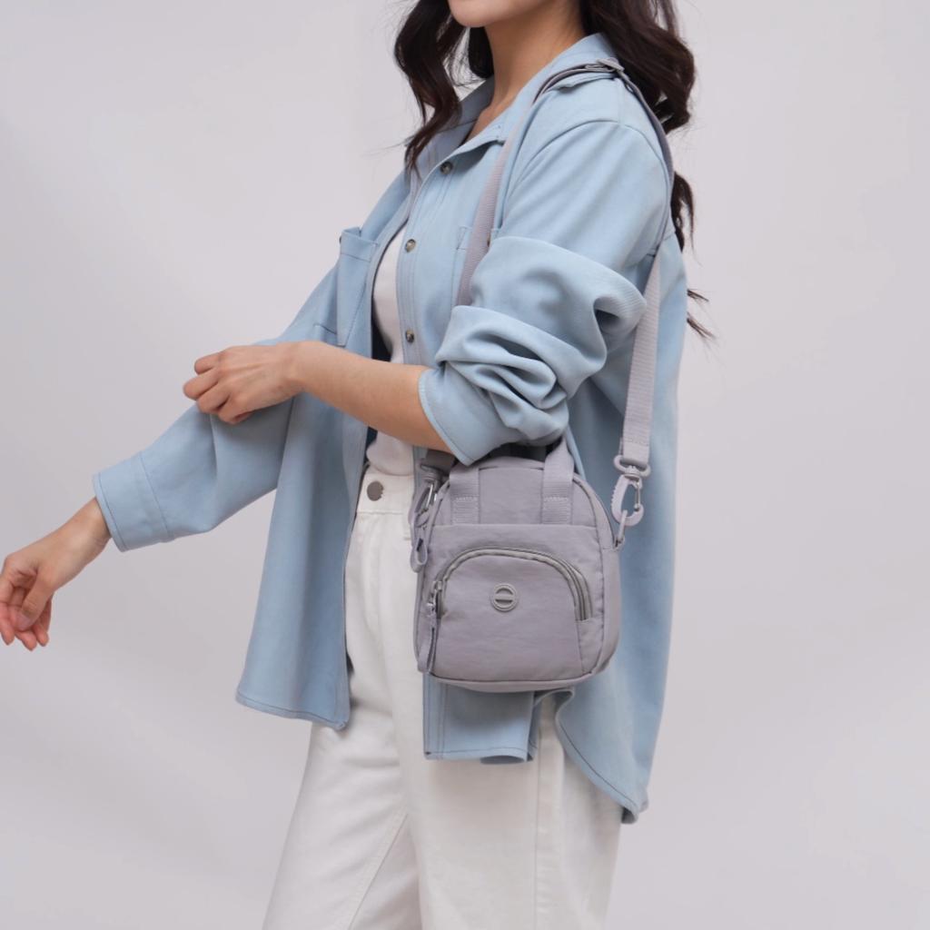 Women's Solid Color Nylon Bag Large Capacity Mobile Phone Bag Shoulder Bag Crossbody Bag
