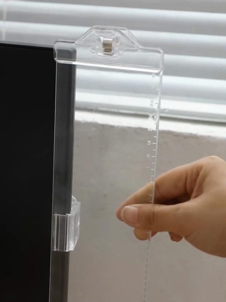 Creative  Monitor Message Memo Board for Sticky Note Transparent Name Card Phone Holder Desktop Plastic Holder Stationery