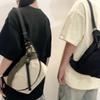 Men's Large Capacity Commuter Chest Bag Solid Color Shoulder Bag Women's Lightweight Crossbody Bag