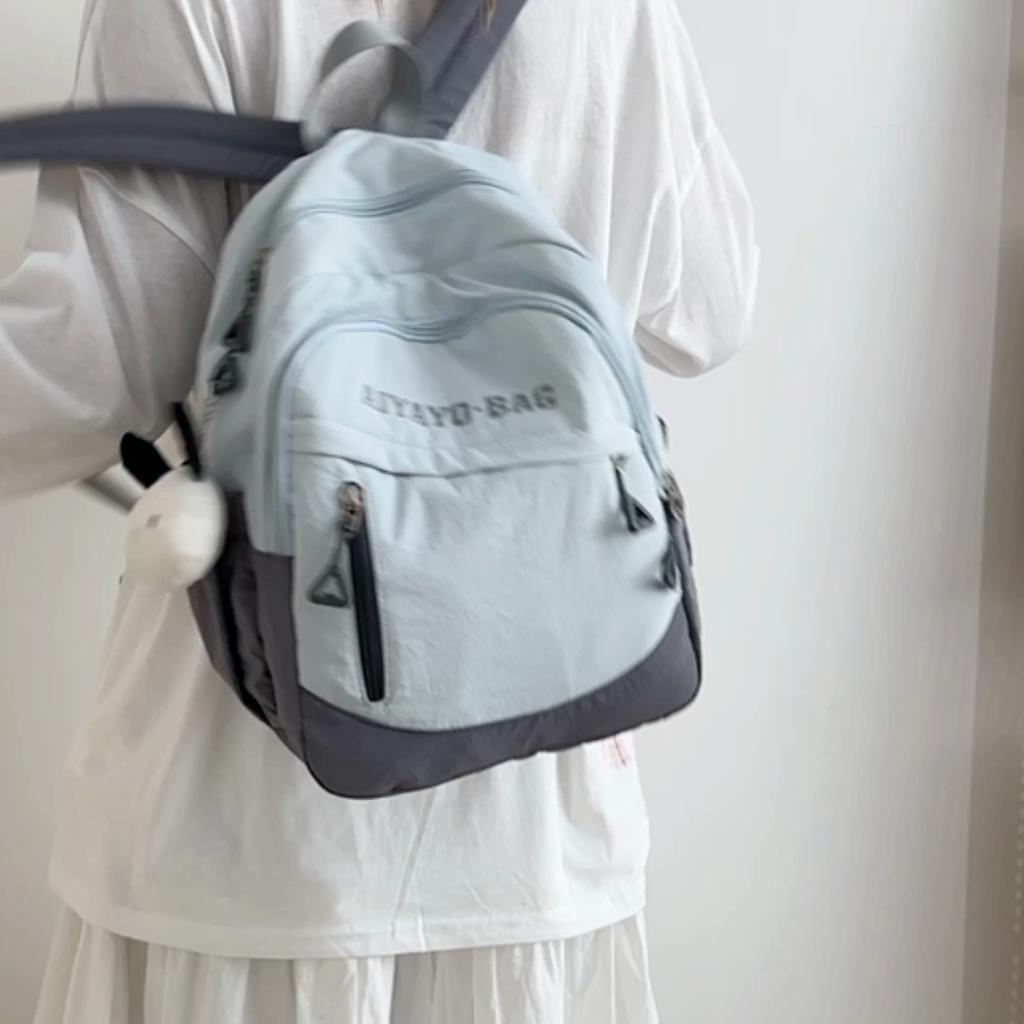 Lightweight Children's Small Backpack Women's Color Contrast Backpack
