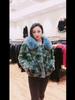New 100% Mink Fur Coat for Women Short Style Fox Fur Collar Large Size Fur Coat for Women Send Mom and Wife Gift