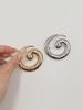 Durable Metal Brooch Minimalist Geometric Spiral Pin, Art Badge for Men Decorative Alloy Pin Women, Coats Suits Sweaters Scarves Clothing Decoration