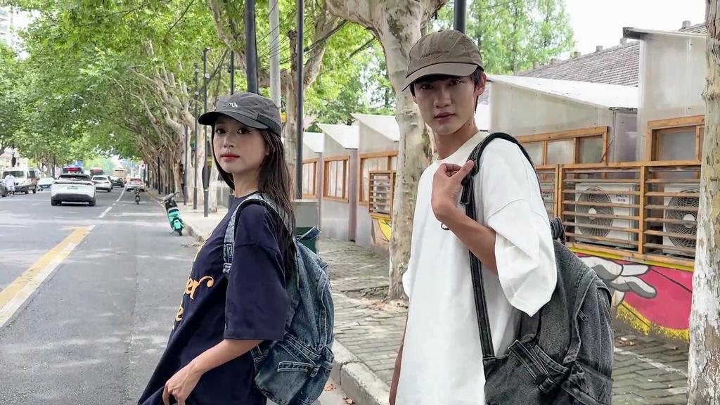 Vintage Solid Color Denim Backpack Large Capacity Travel Backpack Middle School Student Schoolbag